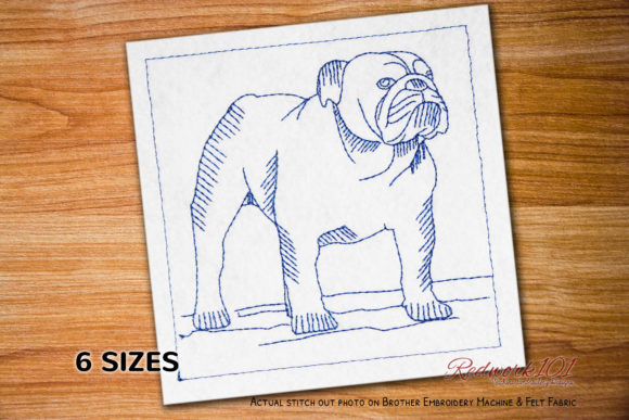 A Bold Bulldog Embroidery Design for Boutique Apparel