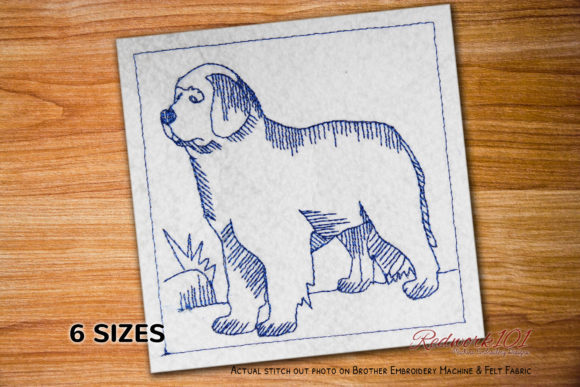 A Cozy Newfoundland Dog Design for Holiday Embroidery