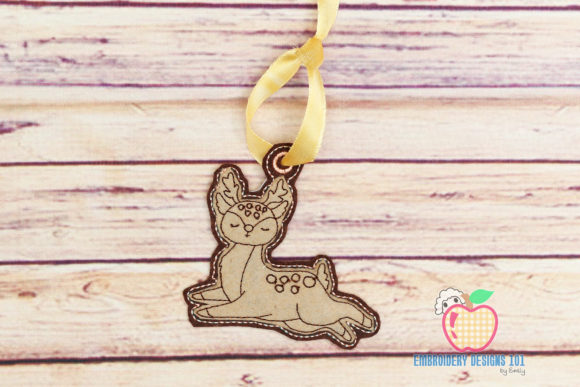 Cute Christmas Reindeer Embroidery Ornament Design Review