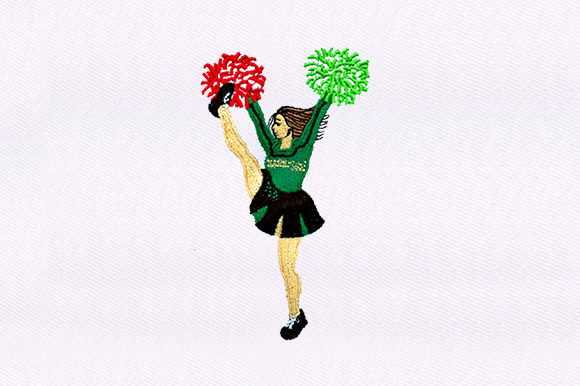 Embroidering Holiday Cheer with the Cheerleading Girl Design