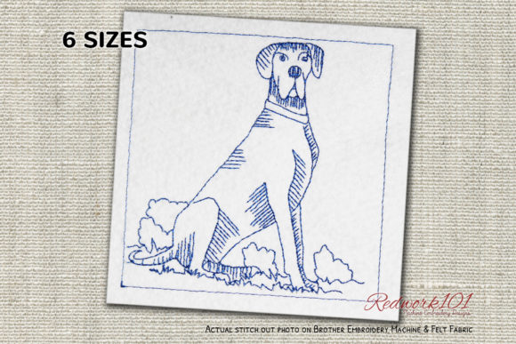 Reviewing the Great Dane Dog Redwork Embroidery Design