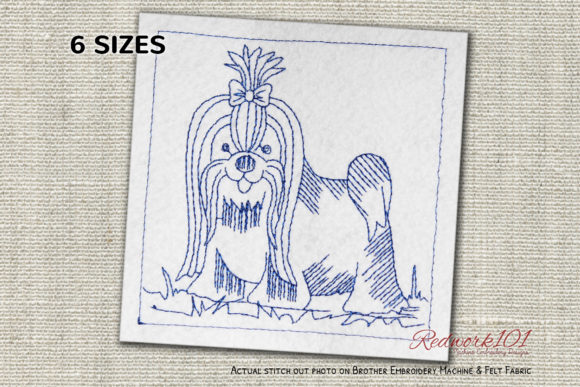 Shih Tzu Redwork: A Boutique Embroidery Designer's Review