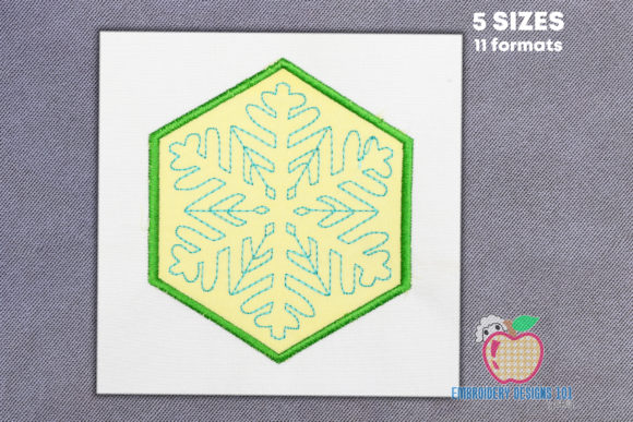 Snow Flake in a Hexagon: A Pink Applique Design Review