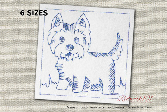 Testing the West Highland White Terrier Dog Redwork Design
