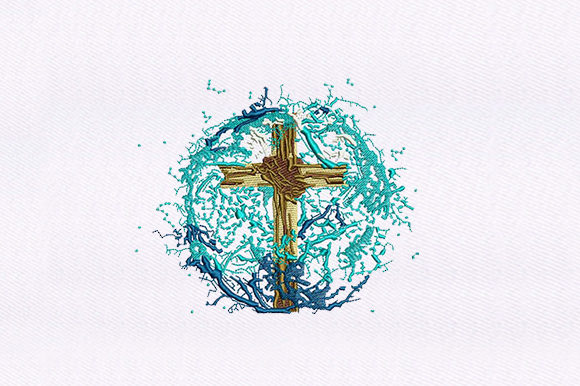 The Water Splashing Cross Embroidery Design: A Boutique Evaluation