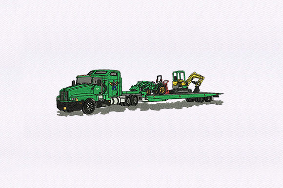 Transporting Truck: A Charming Embroidery Design